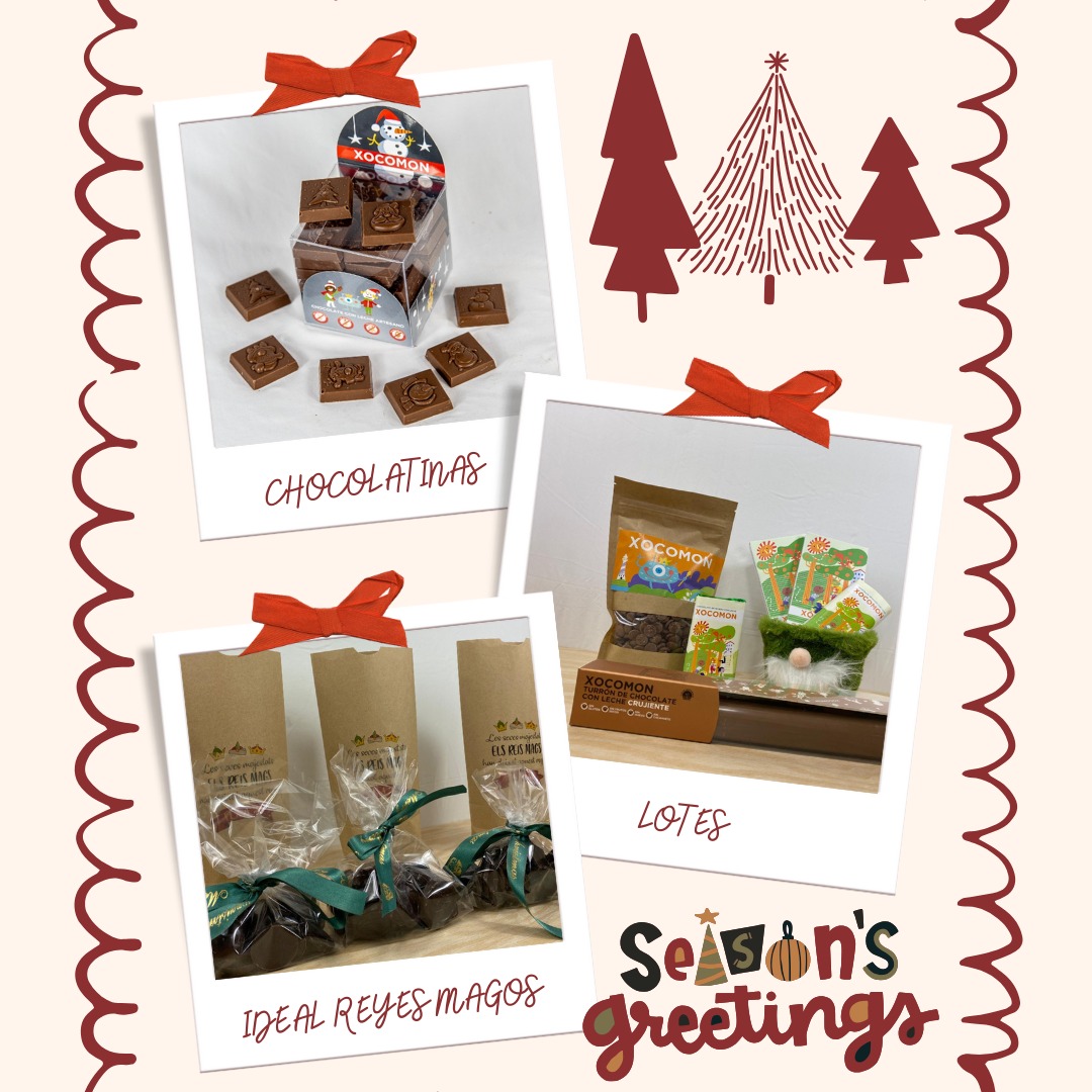 🎄✨ ¡Últimos días para que llegue Navidad. Compra sin alérgenos! ✨🎄
La Navidad esta aqui, pero aún estás a tiempo de disfrutar (o regalar) nuestros turrones y figuras navideñas SIN ALÉRGENOS 💙💚
🍫🚫 Sin gluten, sin frutos secos, sin huevo sin cacahuete.
👶🧓 Apto para peques y mayores
🎁 Perfectos para compartir sin preocupaciones
📦 Últimas unidades disponibles
👉compra en la web www.xocomon.com, en 24-48h los tienes en tu casa.
✨ Que nadie se quede sin su dulce navideño ✨
#NavidadSinAlergenos #TurronesSinAlergenos #DulcesInclusivos #SinGluten #SinFrutosSecos #NavidadParaTodos #UltimasUnidades 🎄🍬

si quieres nos puedes visitar en Mataró en nuestro obrador, revisa horarios de NAVIDAD 25.🍫