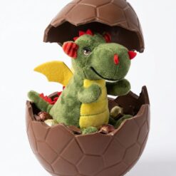 Huevo de Chocolate con Leche con Sorpresa en el Interior – Dragón de peluche de Sant Jordi