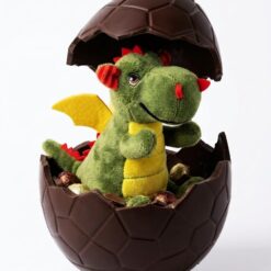 Huevo de Chocolate negro con Sorpresa en el Interior – Dragón de peluche de Sant Jordi