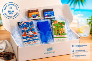 Comanda de xocolata artesanal de Xocomon enviada amb SEUR Fred per garantir una entrega perfecta durant l’estiu.
