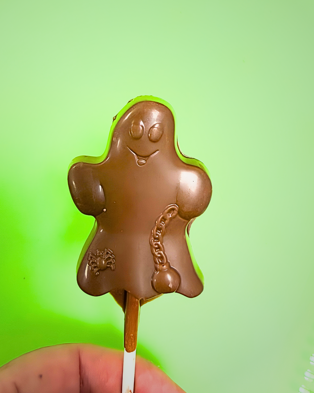 Piruleta Fantasma de xocolata amb llet – Xocomon - Imatge 2