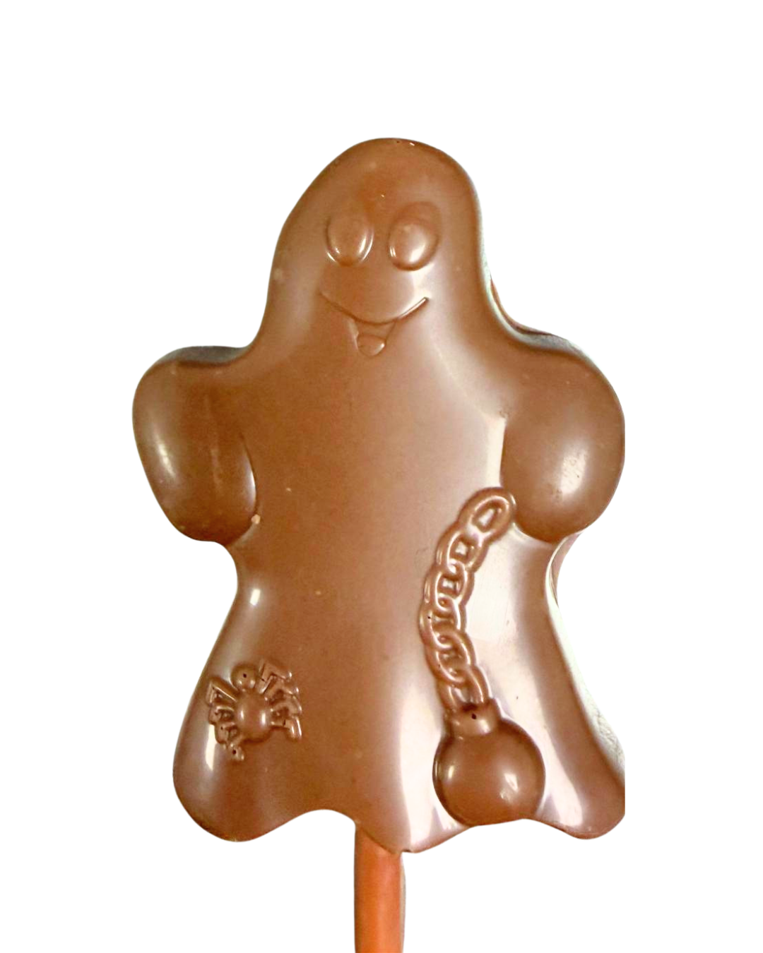 Piruleta Fantasma de xocolata amb llet – Xocomon